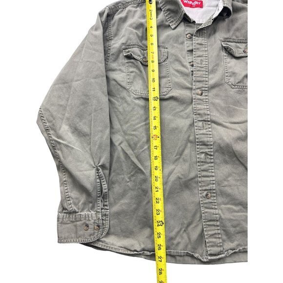 WRANGLER TAN BUTTON UP SHIRT SIZE L | J1 - Picture 3 of 5